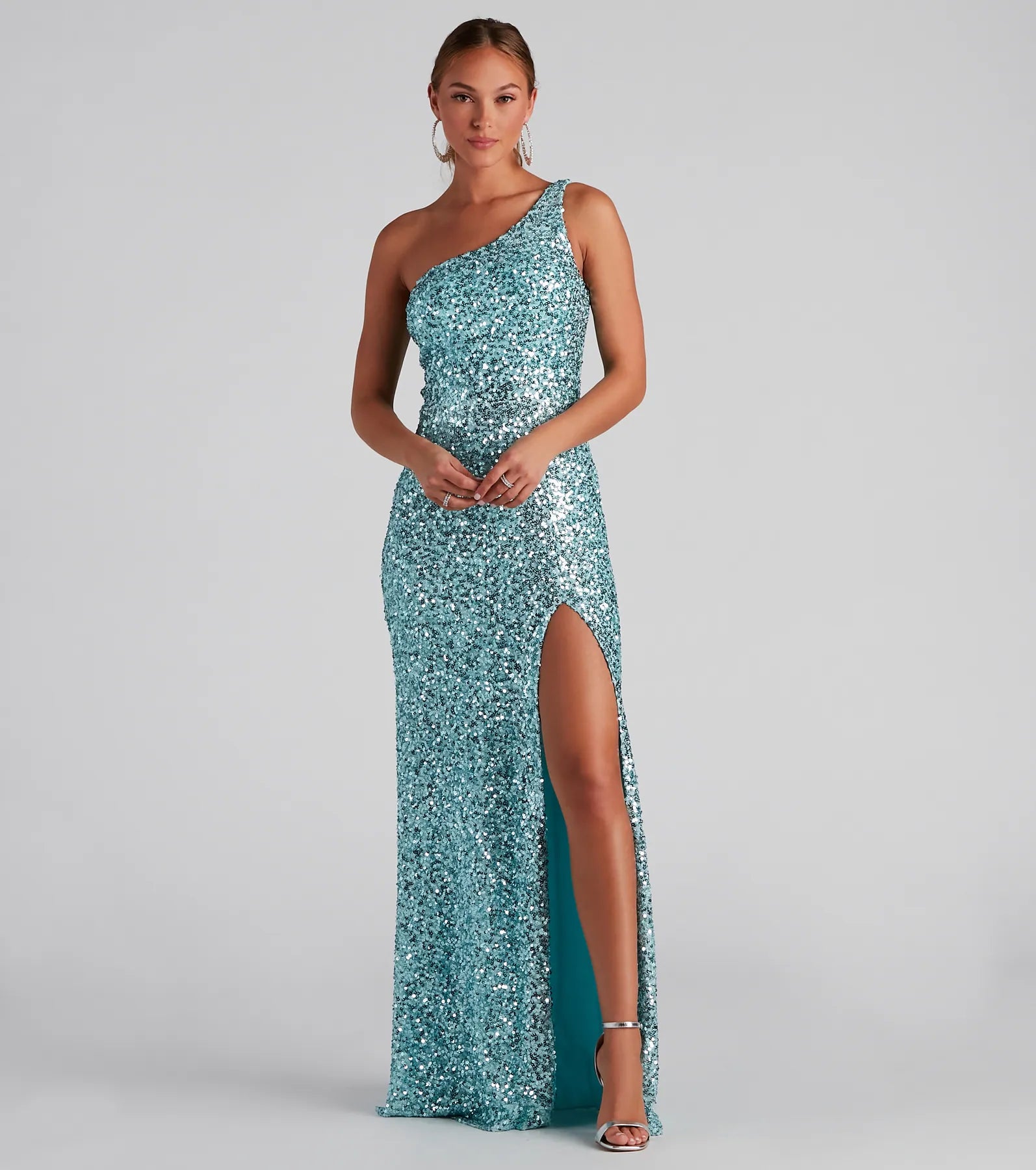 Lyla Formal One-Shoulder Sequin Dress - Image 14
