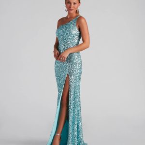 Lyla Formal One-Shoulder Sequin Dress - Image 16