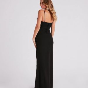 Skyler Formal A-Line Crepe Dress - Image 17