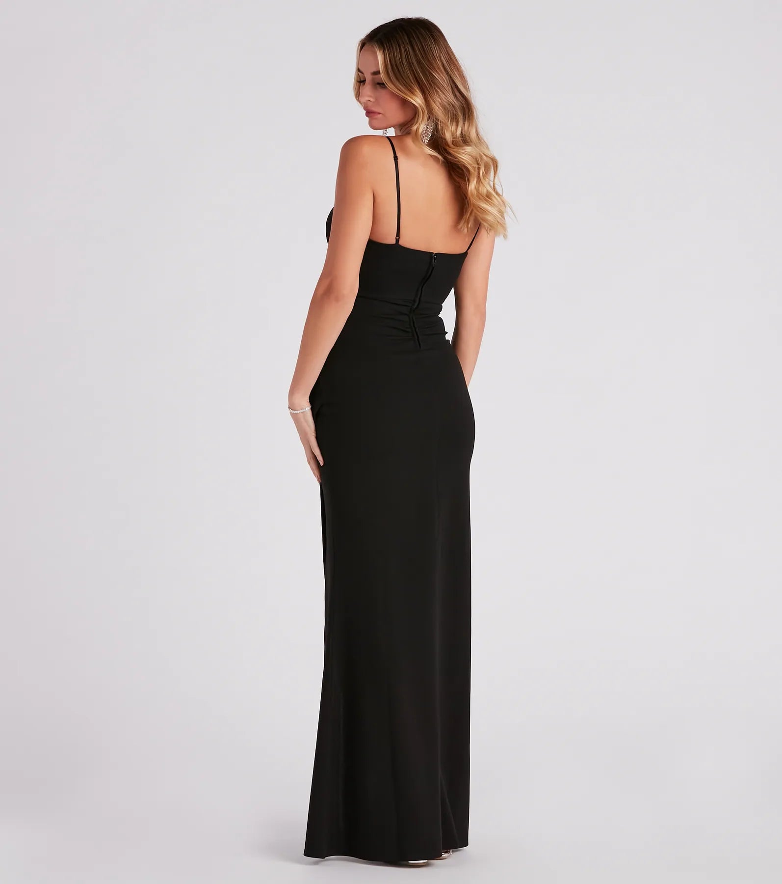 Skyler Formal A-Line Crepe Dress - Image 17