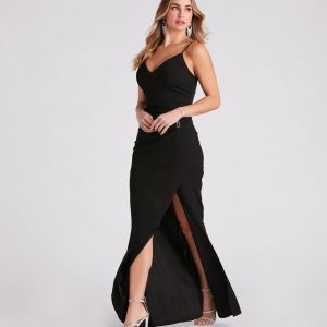 Skyler Formal A-Line Crepe Dress - Image 18