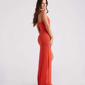 Leann Formal High Slit Glitter Dress - Image 25