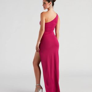 Mayven One-Shoulder Cutout Slit Formal Dress - Image 7