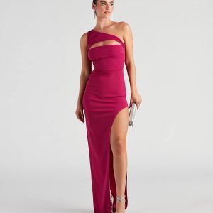 Mayven One-Shoulder Cutout Slit Formal Dress - Image 8