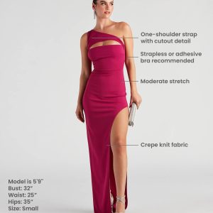 Mayven One-Shoulder Cutout Slit Formal Dress - Image 10
