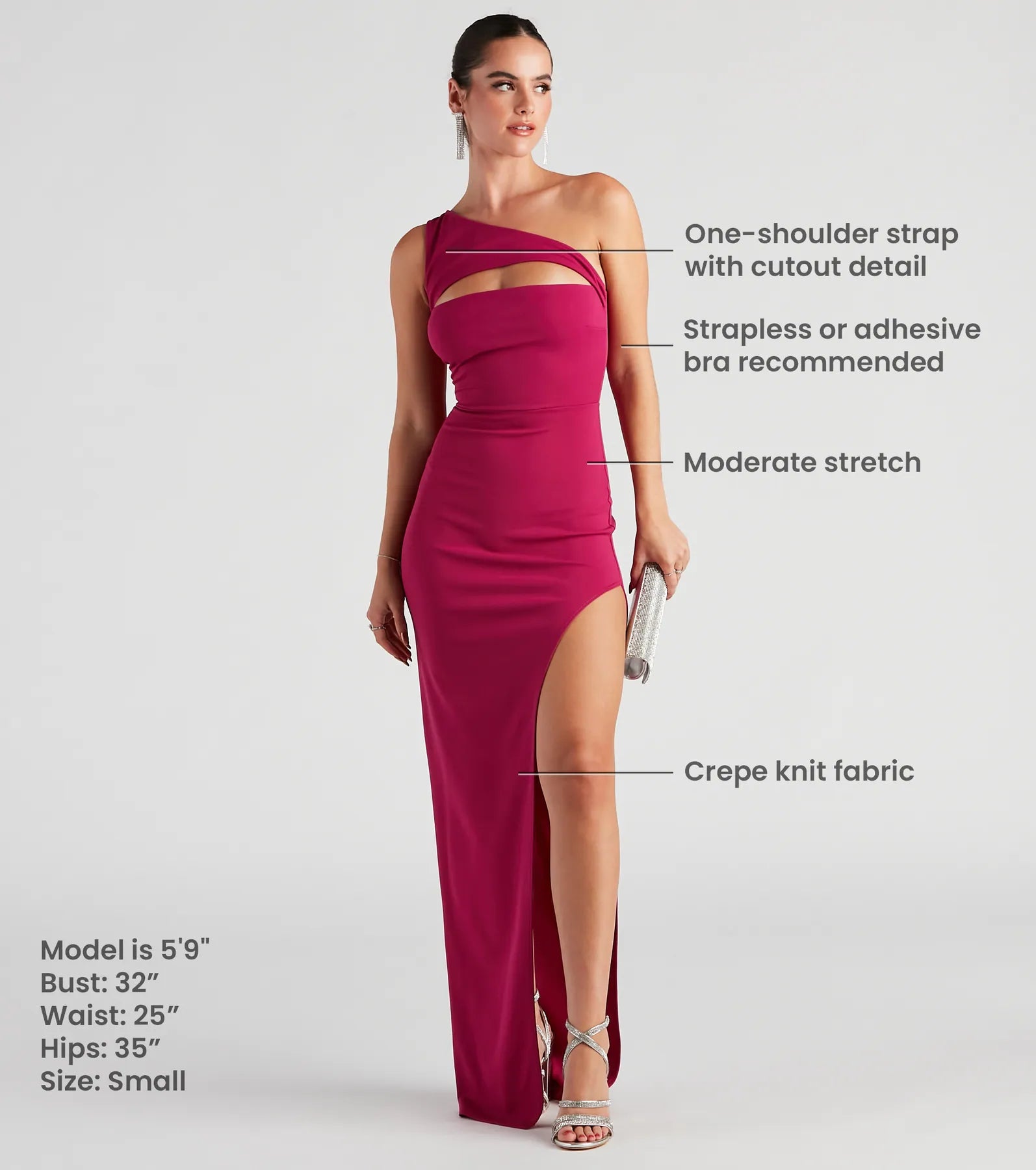 Mayven One-Shoulder Cutout Slit Formal Dress - Image 10