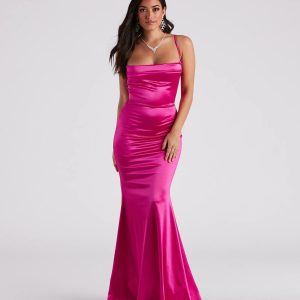 Nahla Formal Satin Mermaid Dress - Image 29