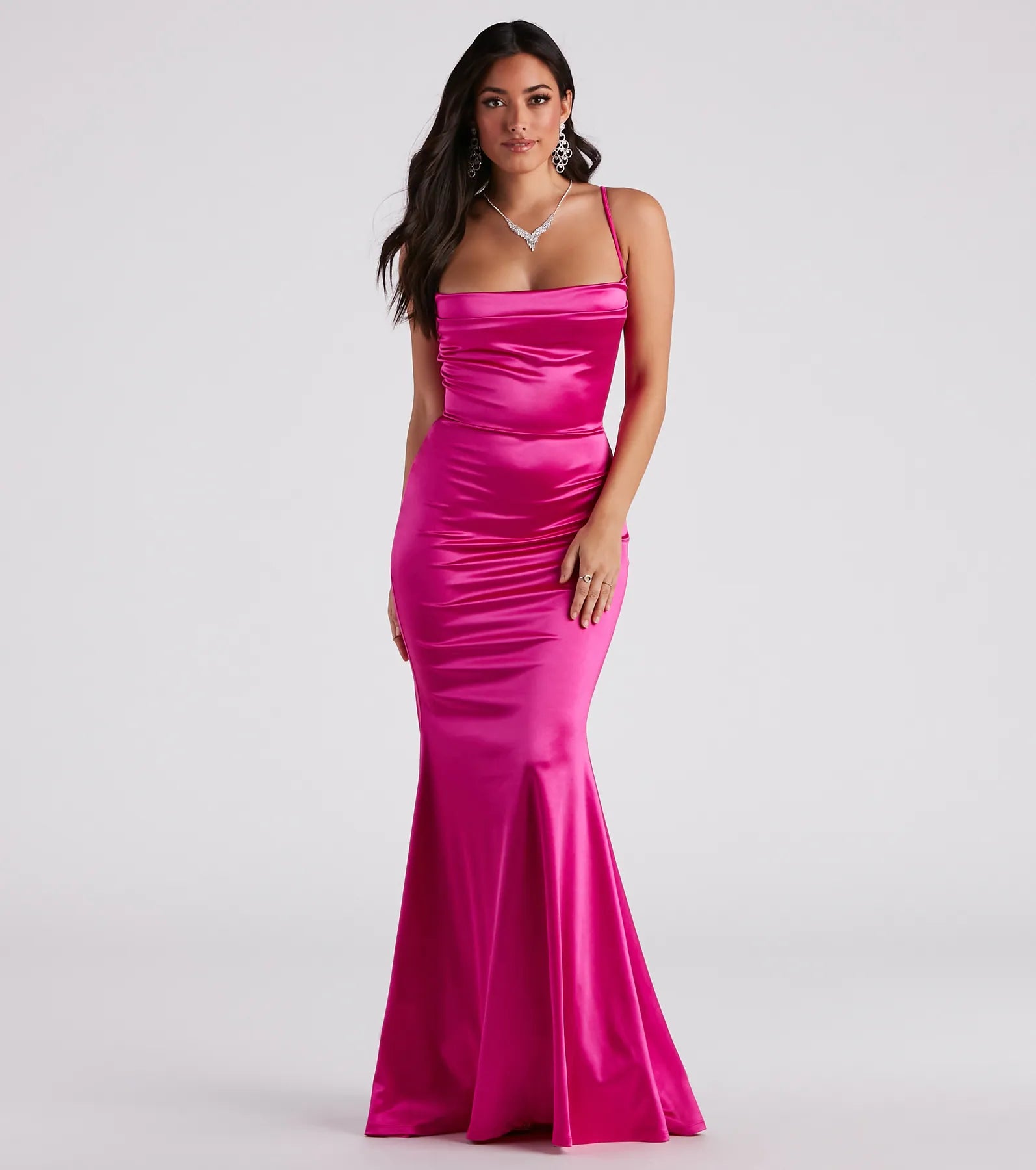 Nahla Formal Satin Mermaid Dress - Image 29