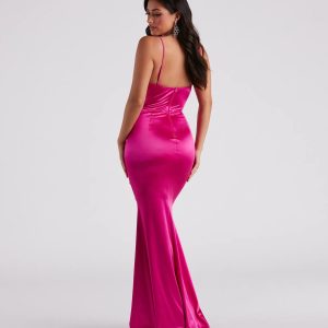 Nahla Formal Satin Mermaid Dress - Image 30