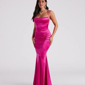 Nahla Formal Satin Mermaid Dress - Image 31