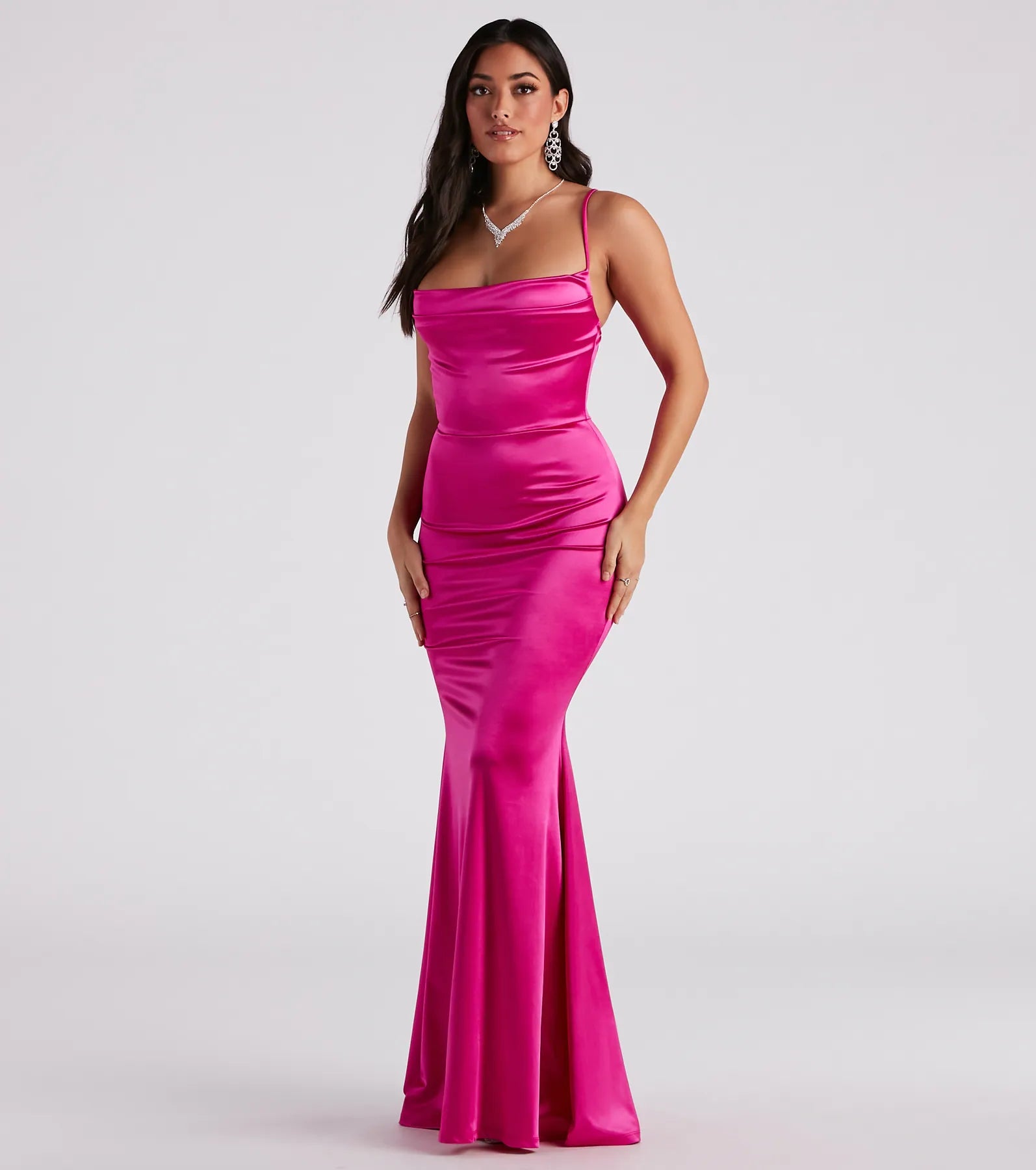 Nahla Formal Satin Mermaid Dress - Image 31