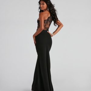 Mara Crepe One Shoulder Gown - Image 1