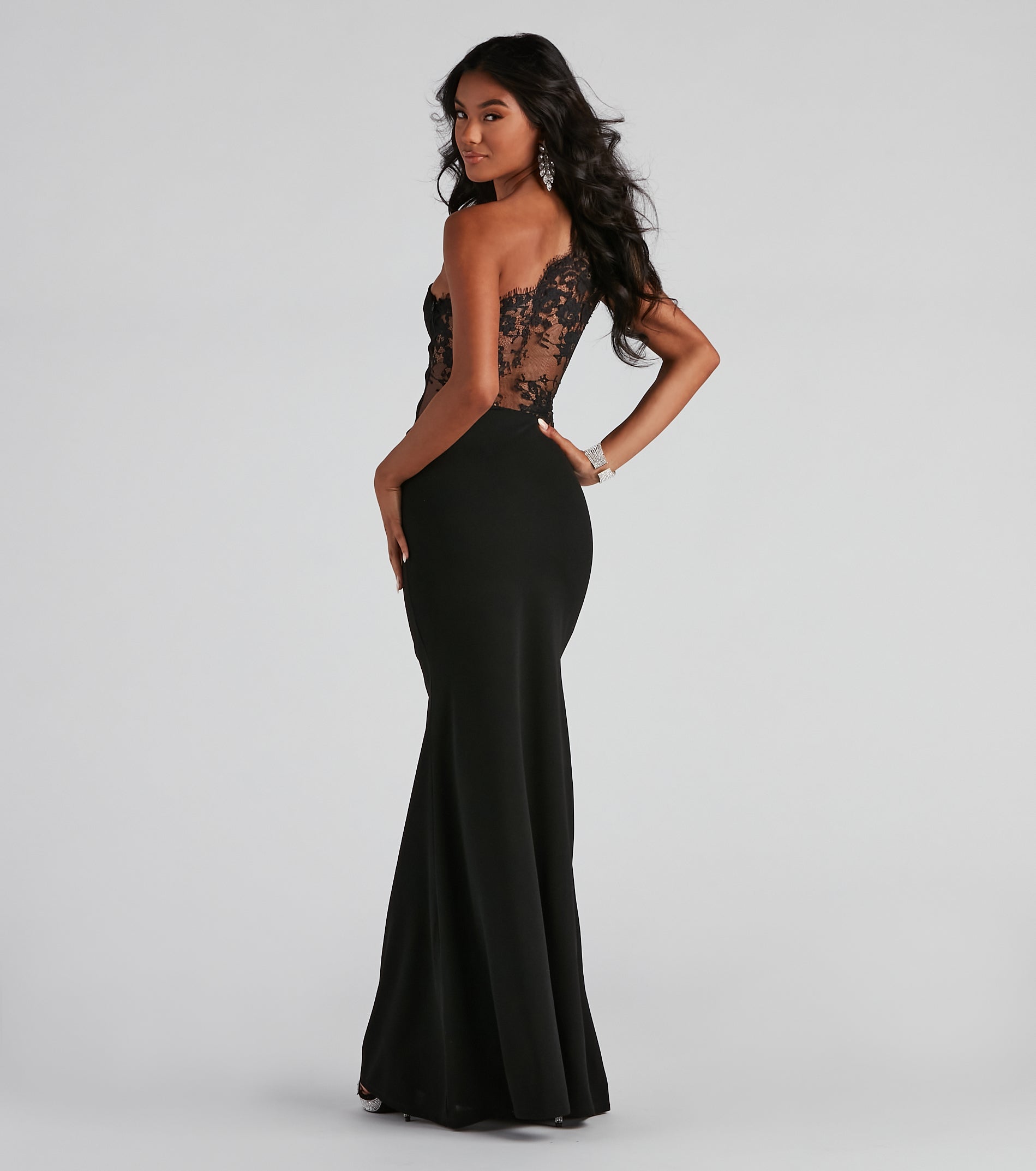 Mara Crepe One Shoulder Gown - Image 1