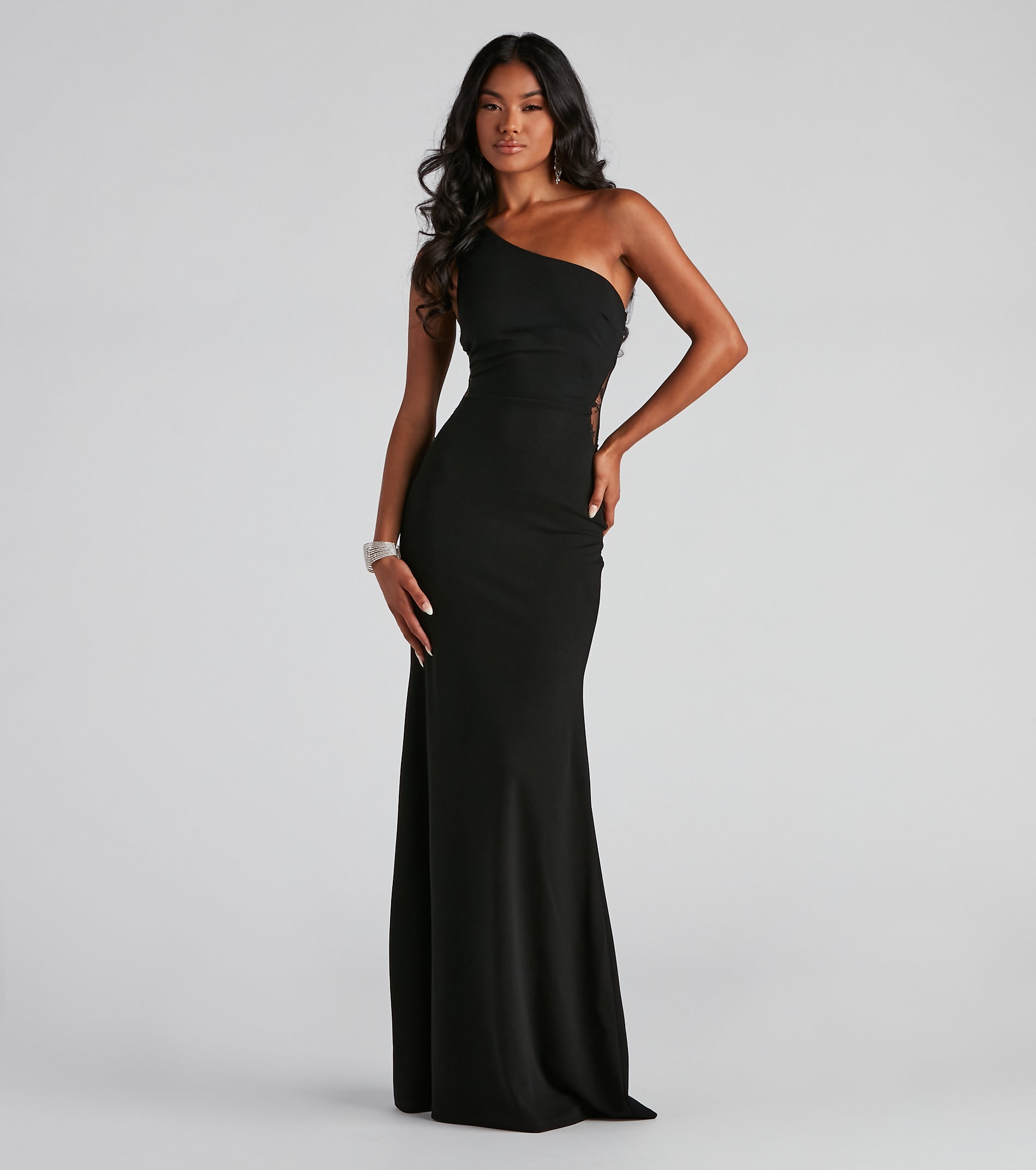 Mara Crepe One Shoulder Gown - Image 2