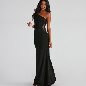 Mara Crepe One Shoulder Gown - Image 3