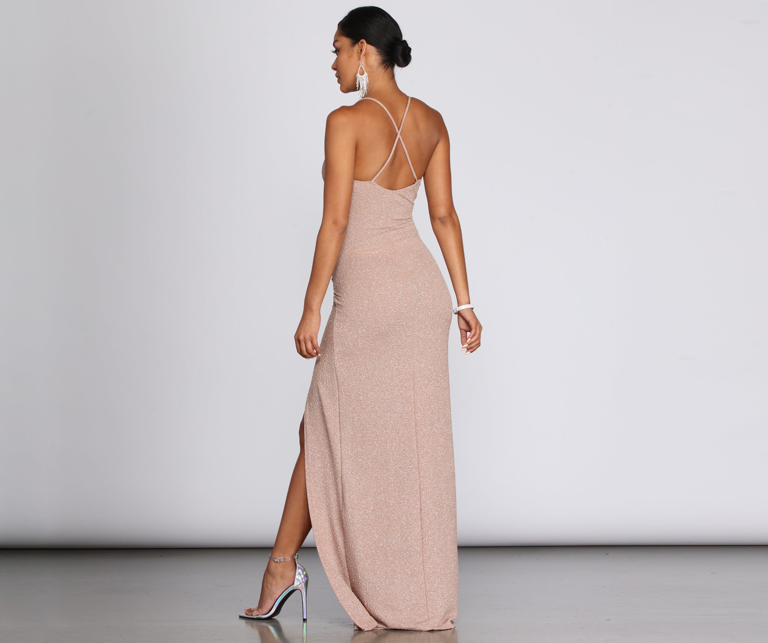 Leann Formal High Slit Glitter Dress - Image 12