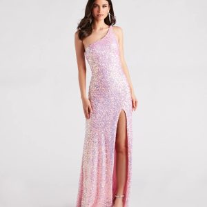 Lyla Formal One-Shoulder Sequin Dress - Image 18