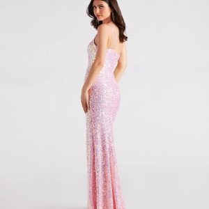 Lyla Formal One-Shoulder Sequin Dress - Image 19