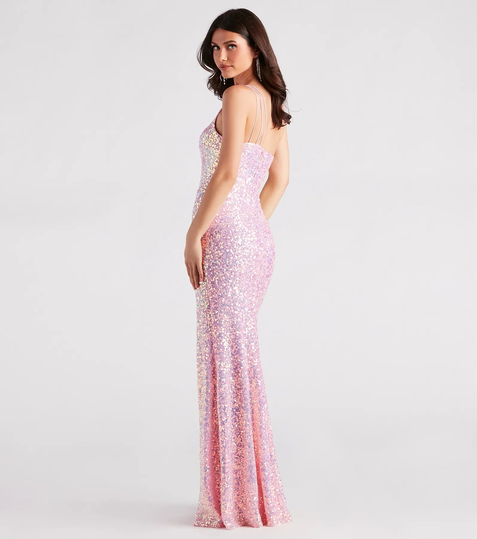Lyla Formal One-Shoulder Sequin Dress - Image 19