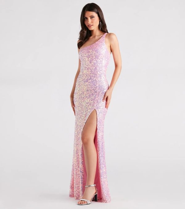 Lyla Formal One-Shoulder Sequin Dress