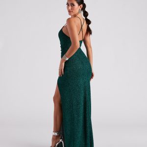 Leann Formal High Slit Glitter Dress - Image 33