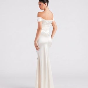 Valencia Formal Off-The-Shoulder Wrap Dress - Image 2