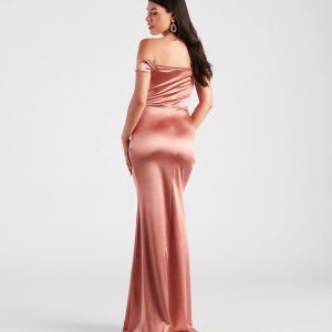 Valencia Formal Off-The-Shoulder Wrap Dress - Image 18