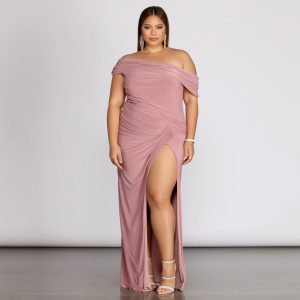 Plus Kaleigh Off Shoulder Dress - Image 1