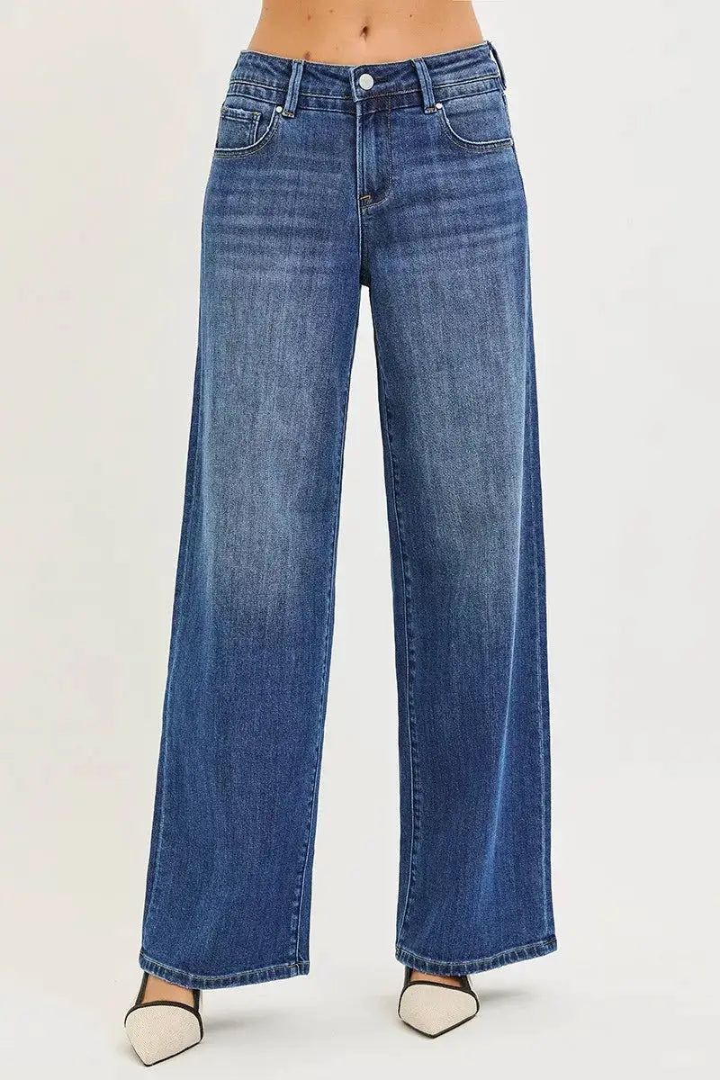 RISEN Slouchy Baggy Jeans with Pockets - Image 1