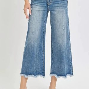 Risen High Rise Cropped Flare Jeans - Image 5