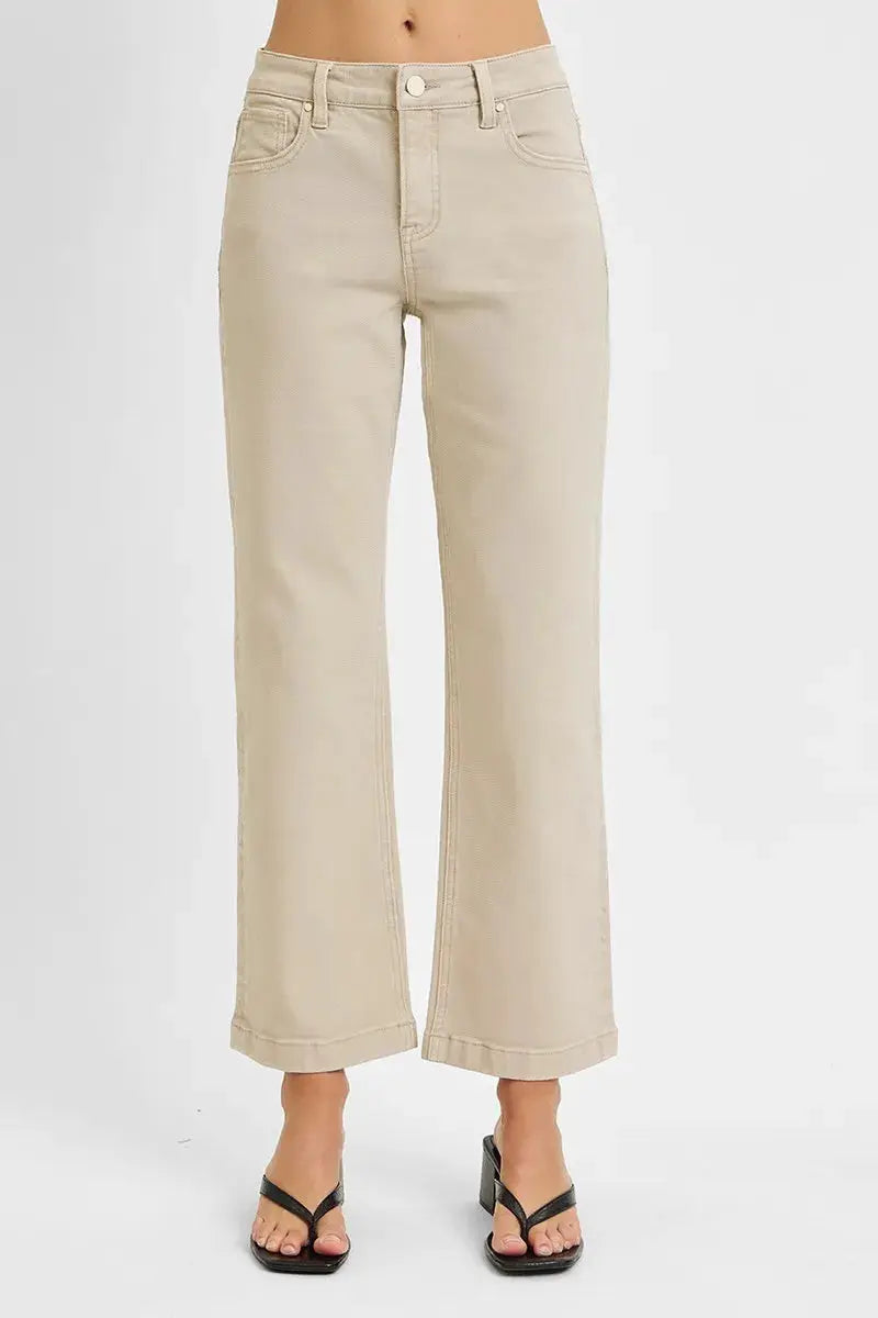 RISEN Full Size Tummy Control Mid Rise Ankle Straight Jeans Plus Size - Image 2