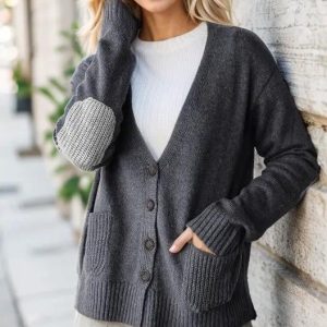Heimish Full Size Long Sleeve V Neck Button Down Cardigan - Image 3