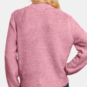 Zenana Button Down Long Sleeve Sweater Cardigan - Image 2