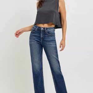 RISEN High Rise Slim Barrel Jeans - Image 6