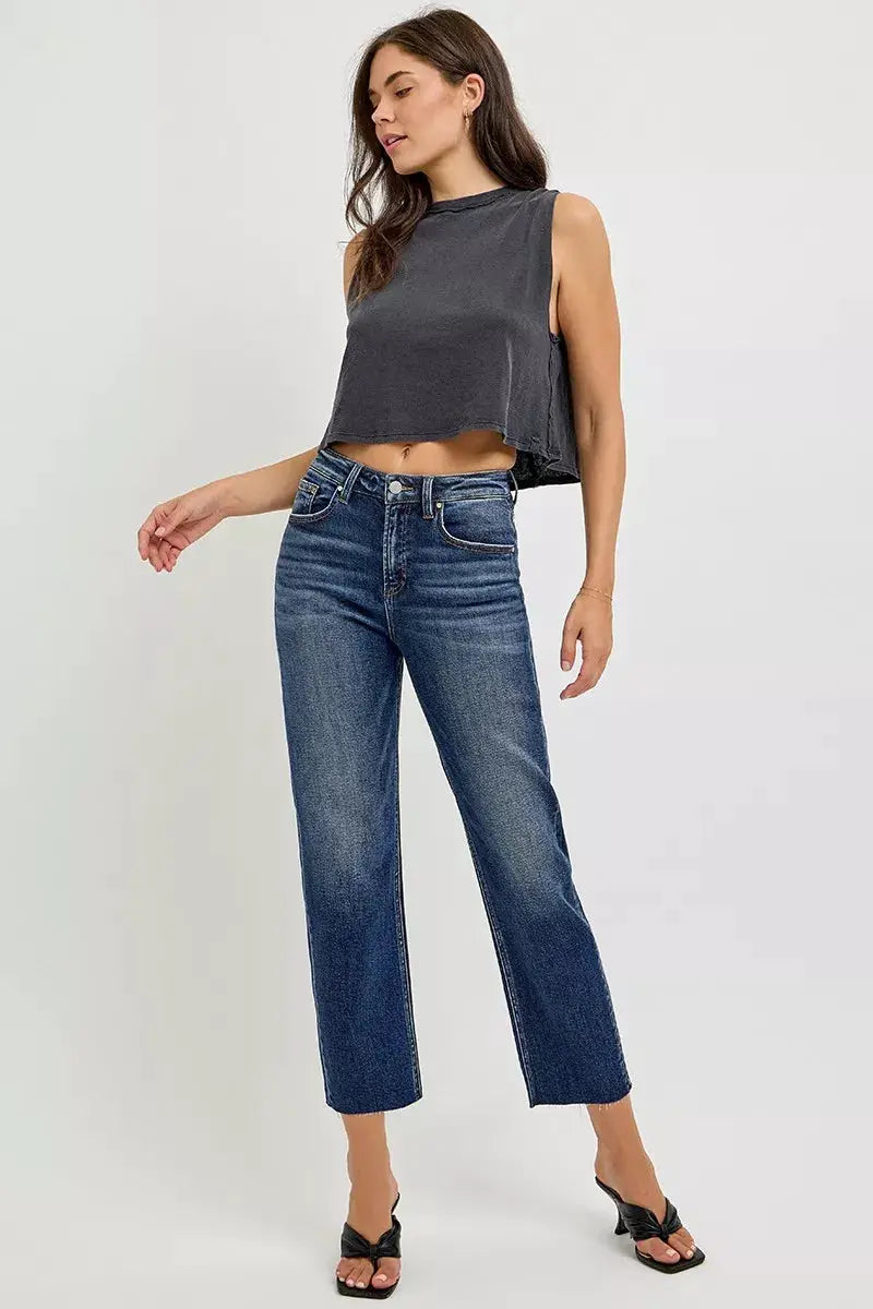 RISEN High Rise Slim Barrel Jeans - Image 6