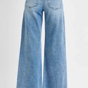 RISEN Full Size Tummy Control High Rise Ankle Palazzo Jeans Plus Size - Image 5