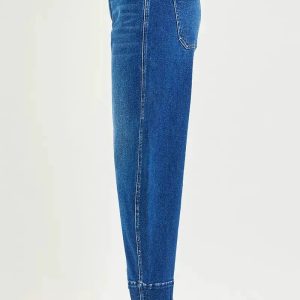 RISEN Mid Rise Crop Barrel Jeans - Image 5