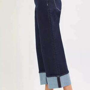 RISEN Slouchy Crop Barrel Cuffed Hem Jeans - Image 2