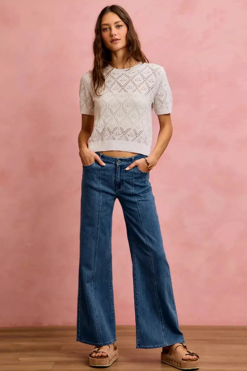 SO ME Seam Detail Mid Rise Stretch Denim Jeans - Image 8