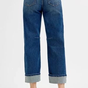 RISEN Slouchy Crop Barrel Cuffed Jeans - Image 5
