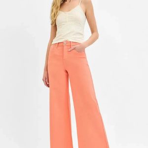 RISEN Full Size Tummy Control High Rise Wide Leg Palazzo Jeans Plus Size - Image 6