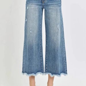 Risen High Rise Cropped Flare Jeans - Image 3