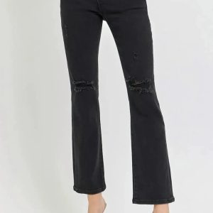 RISEN Full Size High Rise Wide Waistband Ankle Bootcut Jeans - Image 4