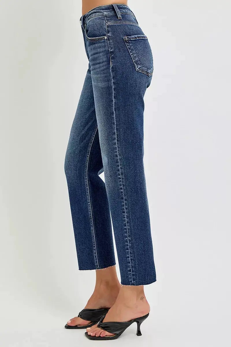 RISEN High Rise Slim Barrel Jeans - Image 4
