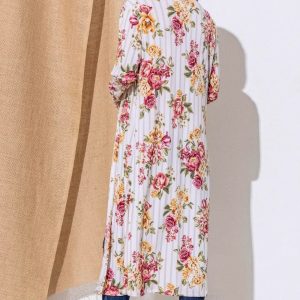 And The Why Floral Kimono Open Front Longline Cardigan - Image 2