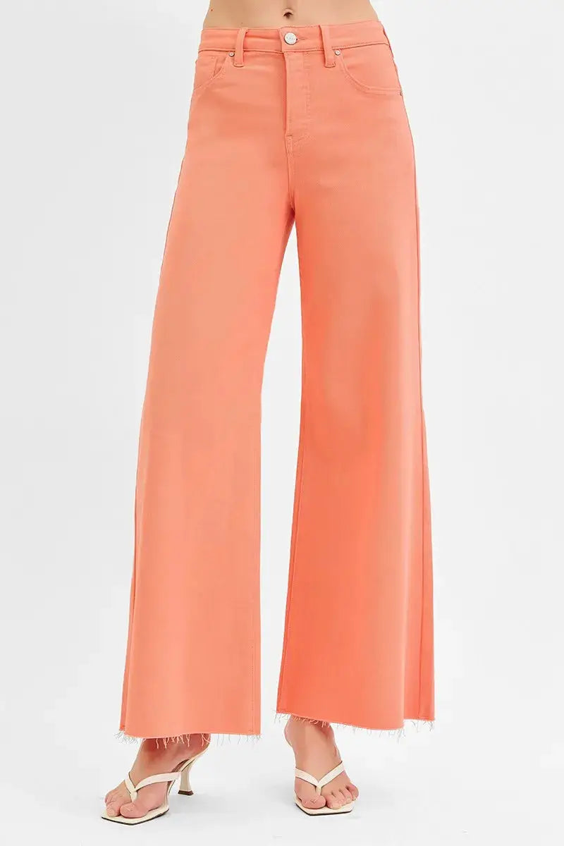 RISEN Full Size Tummy Control High Rise Wide Leg Palazzo Jeans Plus Size - Image 2