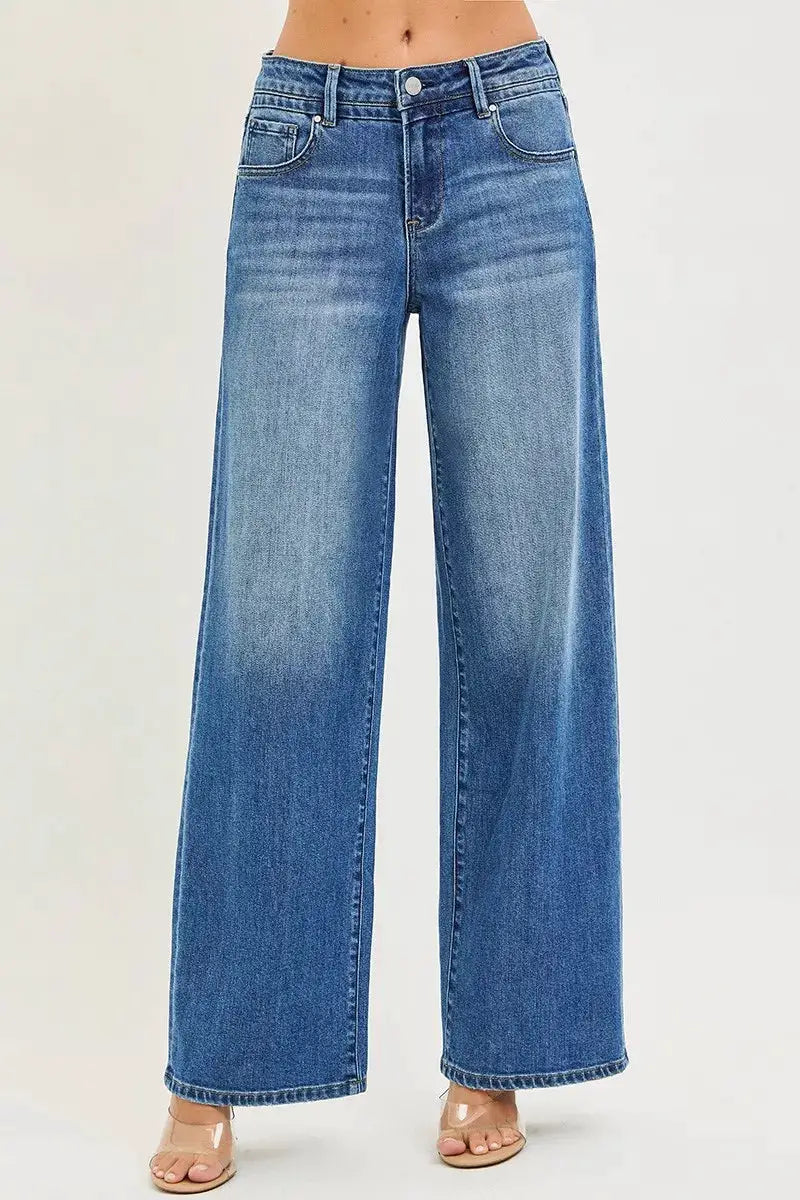RISEN Slouchy Baggy Jeans with Pockets - Image 1