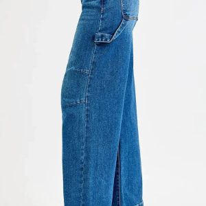 RISEN Full Size High Rise Wide Leg Patch Detailed Jeans Plus Size - Image 4