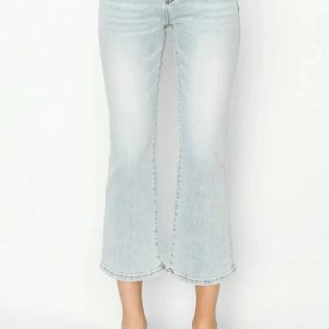RISEN Full Size Mid Rise Cropped Flare Jeans - Image 5