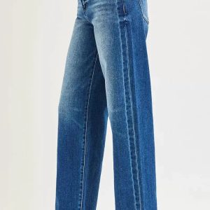 RISEN Full Size Slouchy Baggy Jeans Pocket Side Seam Detail Plus Size - Image 4
